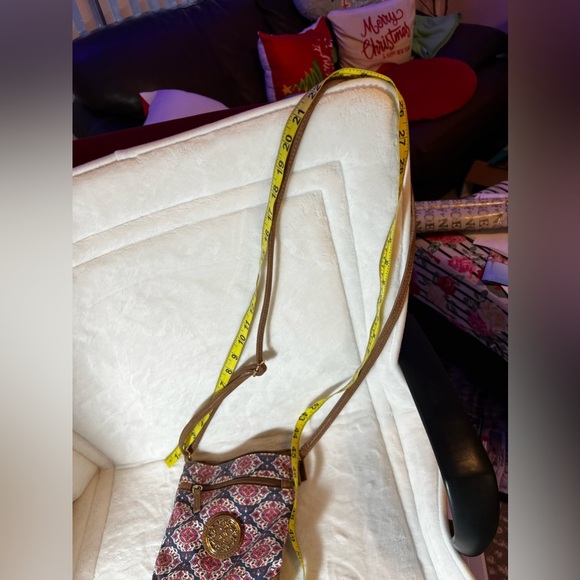 bag Crossbody Bag Womens Small Brown Blue Leather Bohemian 8x8 Purse Handbag - Picture 6 of 16